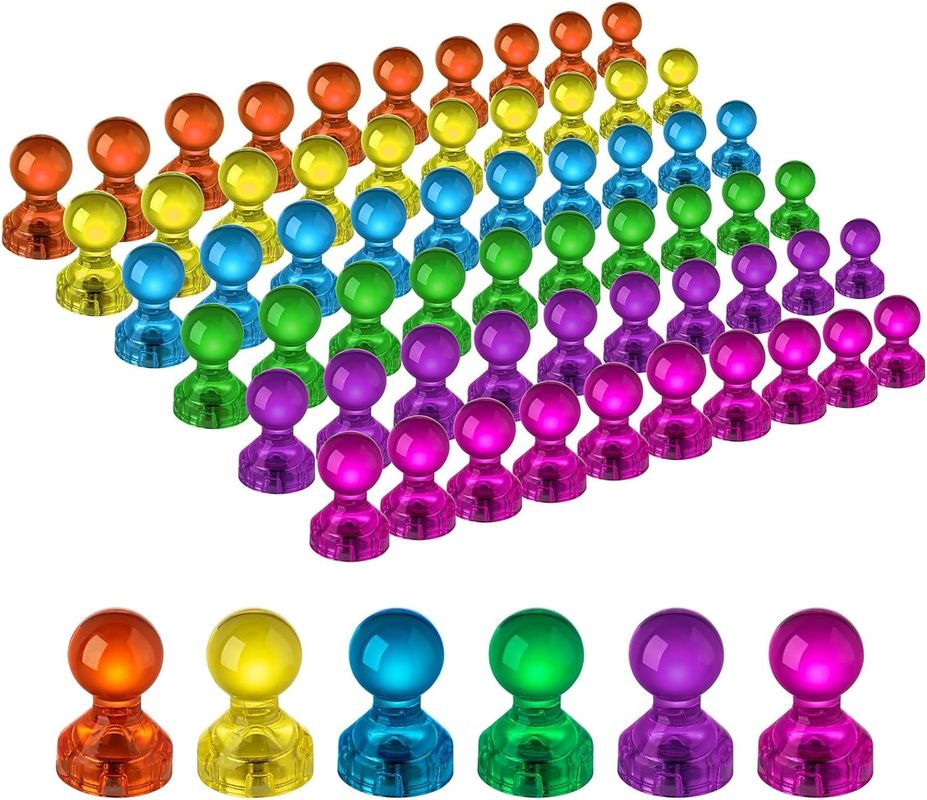 60PCS رنگارنگ قوی مغناطیسی Thumbtacks تابلو های سفید مغناطیس برای تدریس کلاس درس