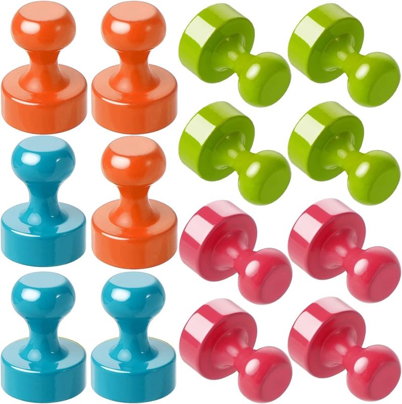 16Pcs Multi Color Magnetic Thumbtacks فلزی یخچال آهنربا برای آشپزخانه کلاس درس دفتر