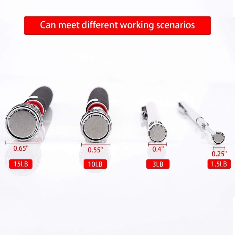 ابزار بازرسی انعطاف پذیر با چراغ LED برای تعمیر خودرو ابزار جمع آوری مغناطیسی