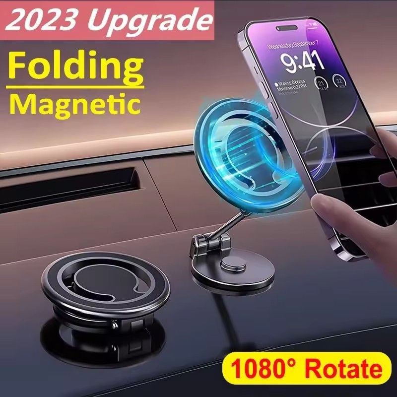1080 Magnetic Car Phone Holder Magnet Car Bracket Mount Cell پشتیبانی گوشی های هوشمند در ماشین برای آیفون 15 14 13 12 11 سامسونگ