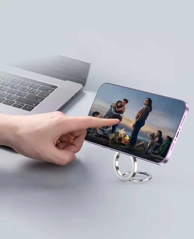 نگهدارنده حلقه تلفن همراه مغناطیسی سازگار با آیفون 12 13 14 سری MagSafe دستگیره قابل برداشت تلفن همراه Kickstand